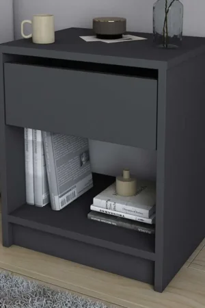 Sheridan Nachtkastje | 100% MELAMINE | Antraciet Gecertificeerd