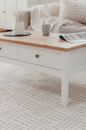 Salontafel Berge 100x55 met 2 lades - wit/eik Op = Op