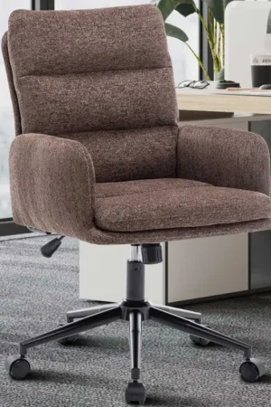Verstelbare Bureaustoel Aimé in Bruin - 64x68x88cm Dagaanbieding