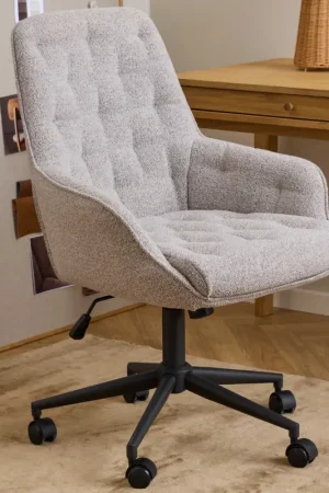 Bureaustoel Erik - 60x67x105cm - verstelbaar - beige stof Premium