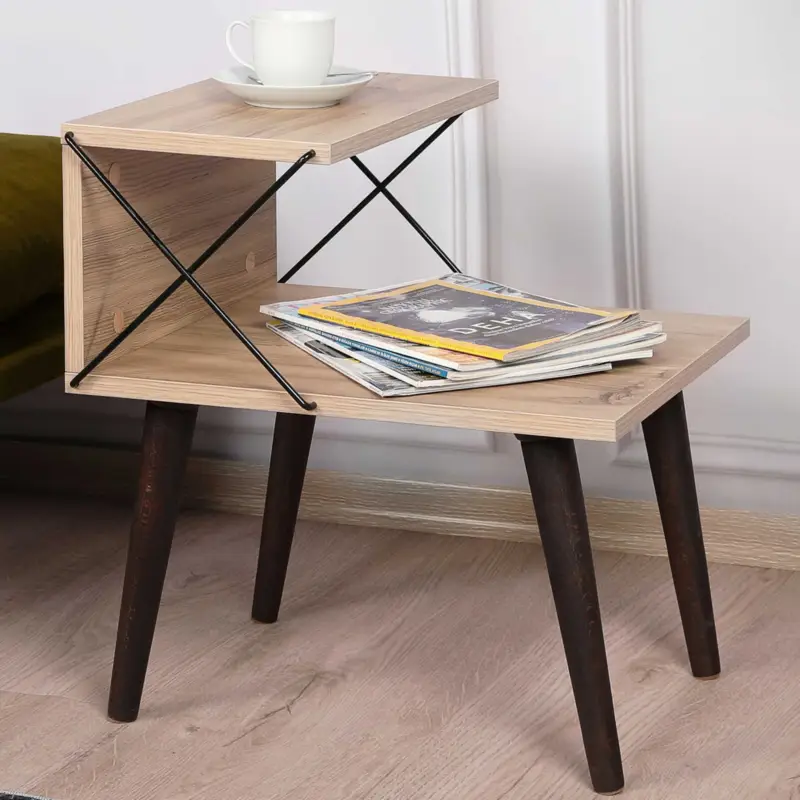 Cross Nachtkastje | 100% MELAMINE | Dennenhout Betrouwbaar