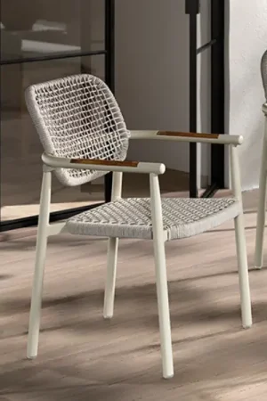 Lage Prijs Tuinstoel Midleton Gescova - Aluminium en Teakhout - 58x61x86cm - Beige