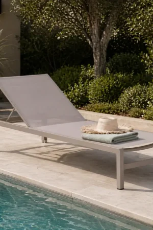Koop Vandaag Ligbed Dolce Gescova - Aluminium en Textileen - 195x78x32cm - Beige