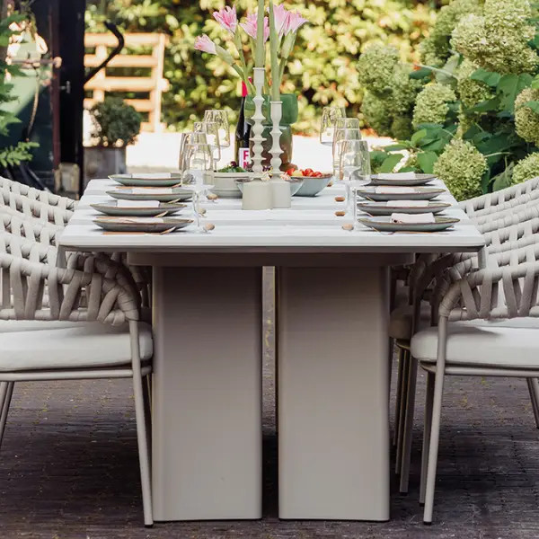 Tuintafel San Remo Gescova - Aluminium & Keramiek - 320x110x76cm - Grijs Meest Verkocht
