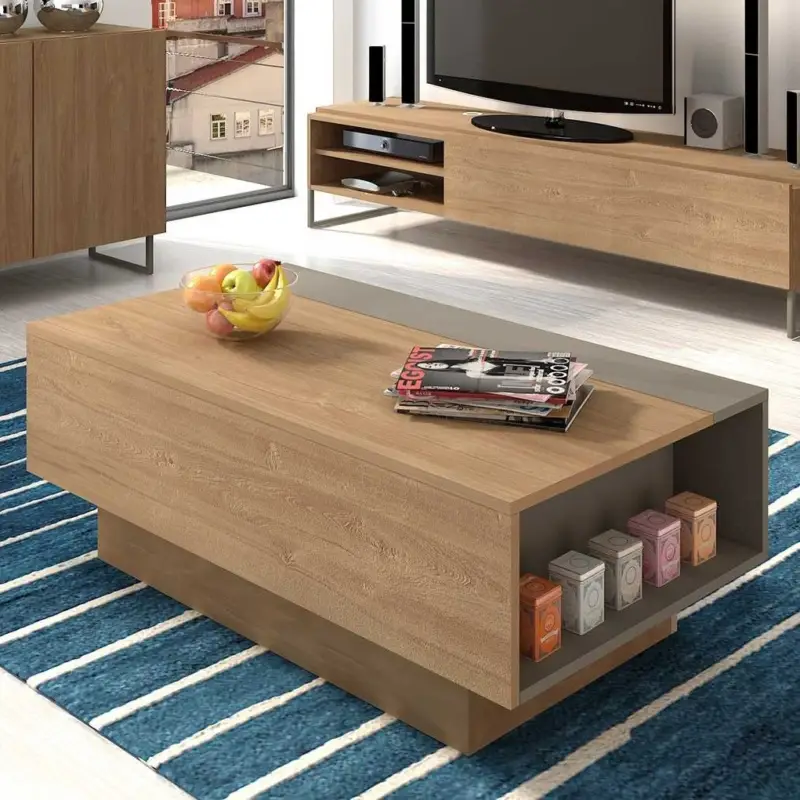 Salontafel Nomi 110x57 met uitschuifbaar tafelblad - bruin Voordeelprijs