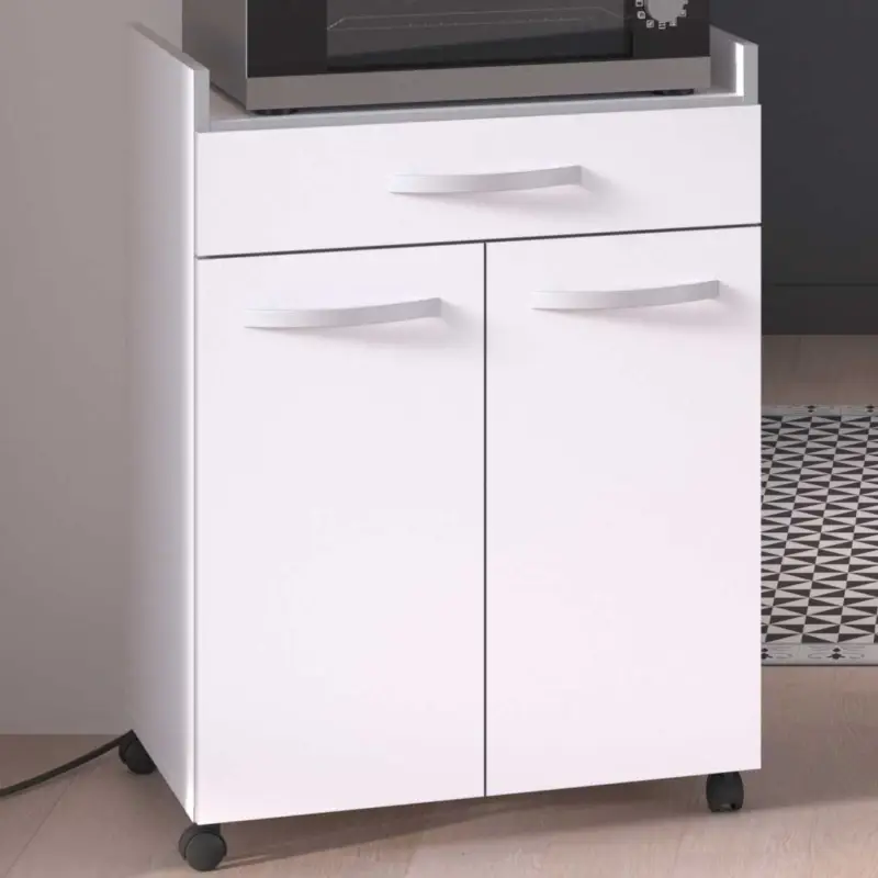 Fabrieksprijs Bijzetkastje met wieltjes Easy - wit