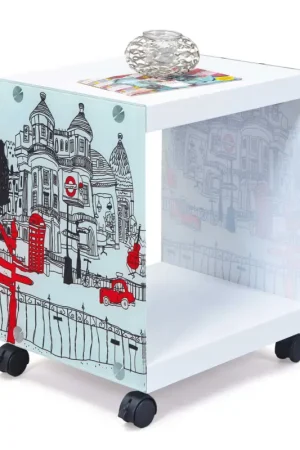 Alleen Vandaag Bijzettafel Londoncube op wieltjes