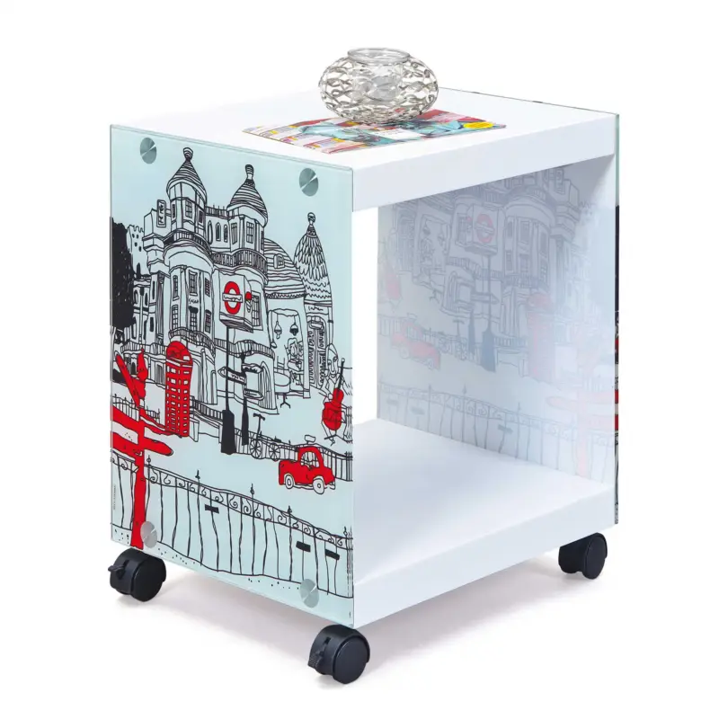 Alleen Vandaag Bijzettafel Londoncube op wieltjes