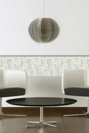 Merkproduct Muurstickers 3D Grey Swirl - schuimstickers