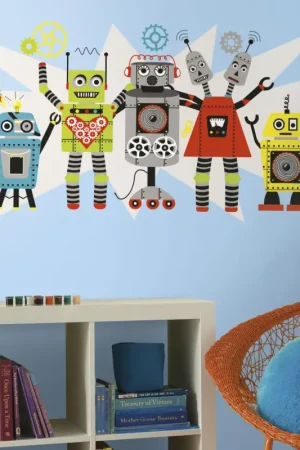 Rechtstreeks Van De Fabrikant RoomMates muurstickers - Waverly Robots