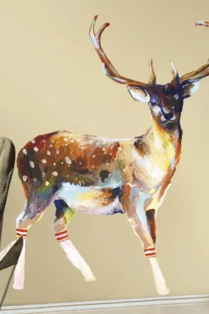 RoomMates muurstickers - Deer Wearing Gym Socks Direct Verzonden