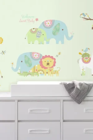 Muurstickers Tribal Baby Animals Beperkt Aanbod