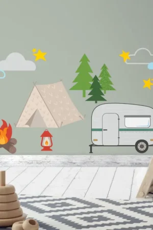 Koop Vandaag Muurstickers Camping