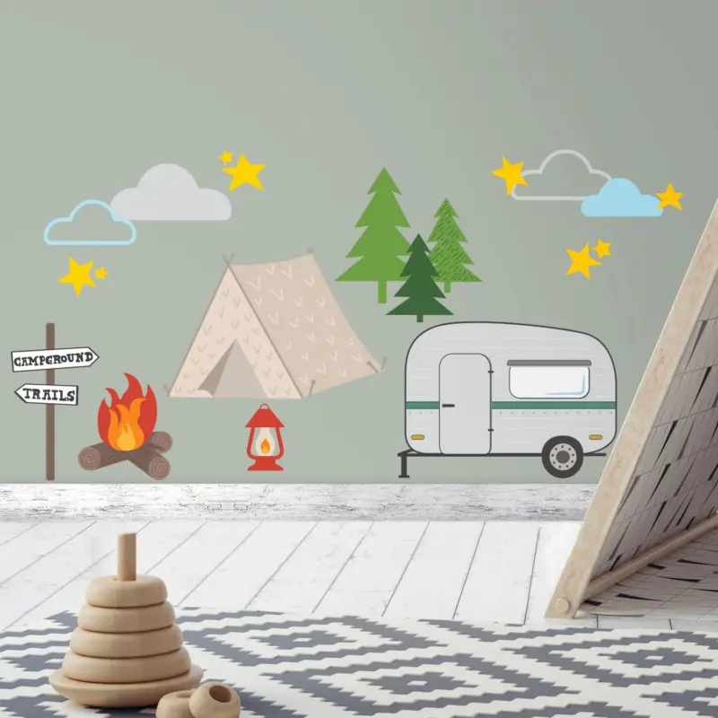 Koop Vandaag Muurstickers Camping