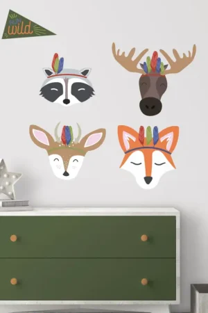 Muurstickers Sleepy Woodland Animals Alleen Vandaag