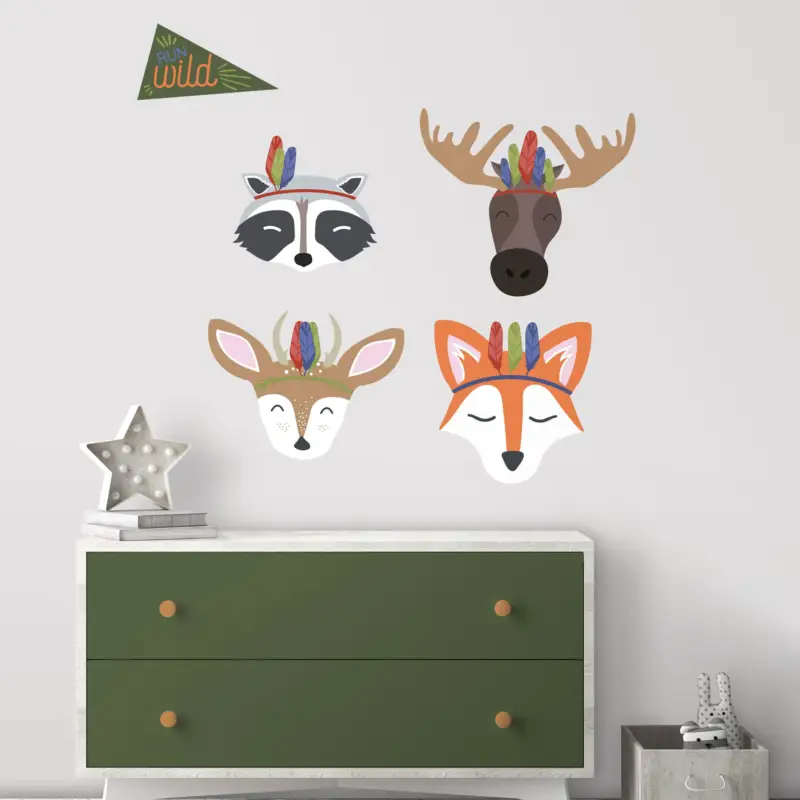 Muurstickers Sleepy Woodland Animals Alleen Vandaag
