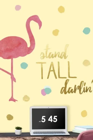 Speciale Aanbieding Muursticker Flamingo Stand Tall