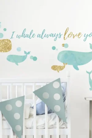 Muurstickers I Whale always love you Lage Prijs