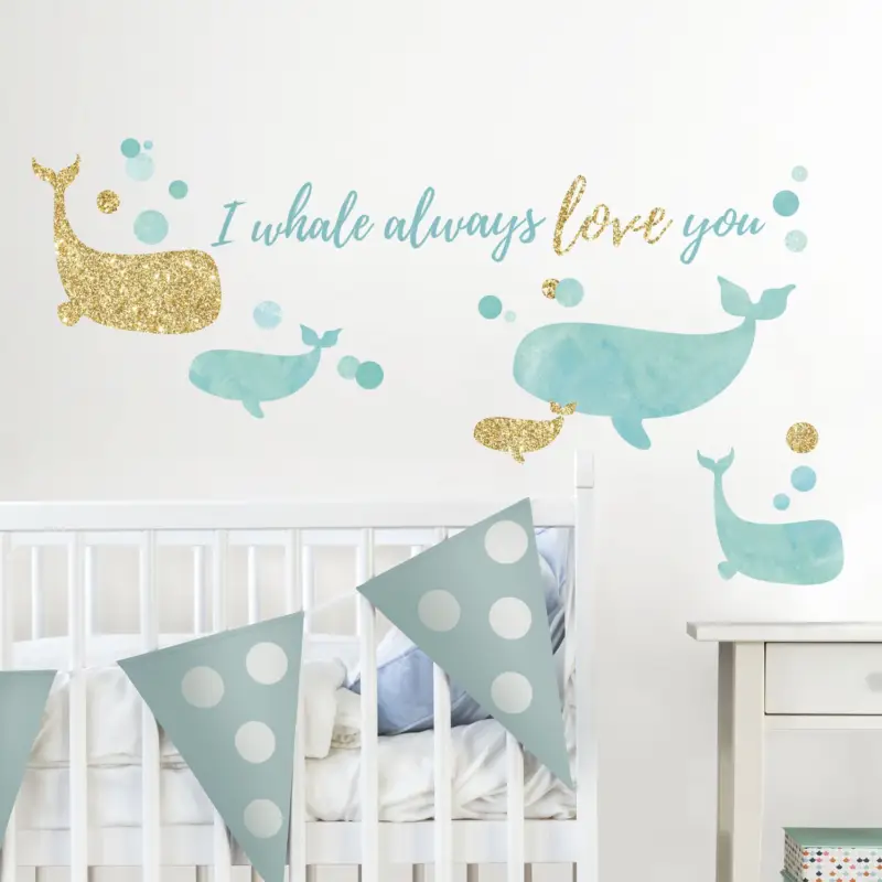 Muurstickers I Whale always love you Lage Prijs