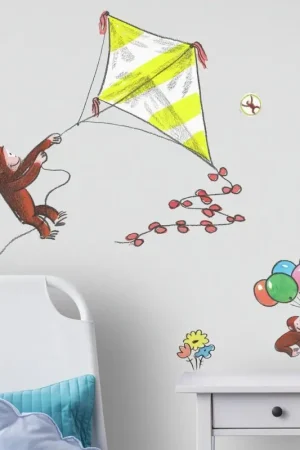 Laatste Versie Muurstickers Curious George Kite