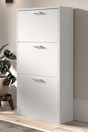 Veilige Betaling Schoenenkast Carini 3 laden - wit