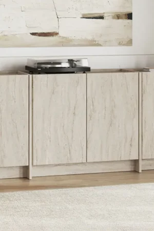 Laatste Kans Sidetable Dorma - 100% MELAMINE - Travertijn - 80 x 45 x 180 cm