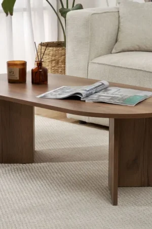 Salontafel Sable - 100% MELAMINE - Walnoot - 40 x 60 x 119 cm Finale Uitverkoop
