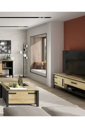 Woonkamerset Cork | Salontafel, tv-meubel, dressoir | Gold Oak-design Must-Have