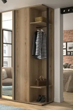 Kledingrek Enzo | 36 x 59 x 235 cm | Helvezia Oak-design Lage Prijs