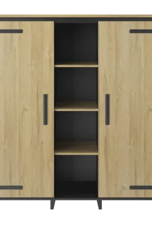 Buffetkast Cork | 136 x 45 x 160 cm | Gold Oak-design Hete Deal