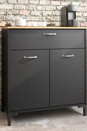 Bijzetkastje Manchester | 81 x 41 x 90 cm | Helvezia Oak-design Voordeelprijs