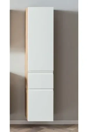 Kolomkast Varese | 40 x 35 x 180 cm | Wotan Oak / white design Shop Nu