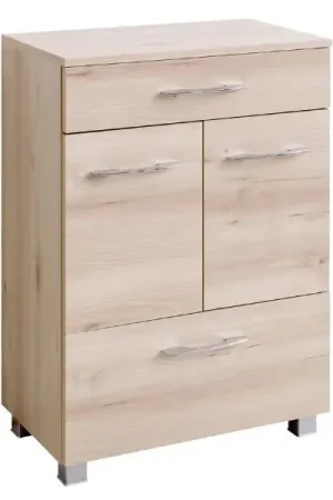 Seizoensaanbieding Bijzetkast badkamer Portofino | 60 x 35 x 79 cm | Beech Oak-design