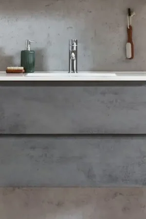 Koopje Wastafelmeubel Varese | 80 x 47 x 56 cm | Wotan Oak / Beton-design
