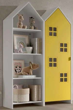 Aanbieding 2-delige kledingkast Casami Bruges - 115x37x172 cm - Wit/geel