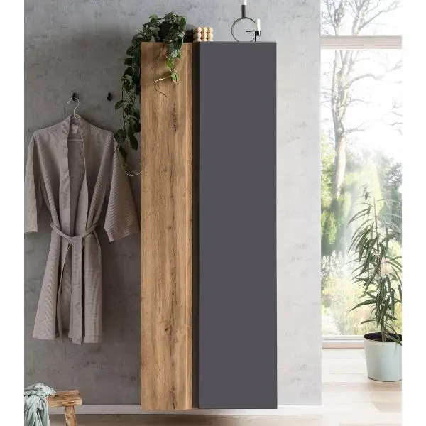 Kolomkast Varese | 65 x 35 x 180 cm | Grijs Beperkte Voorraad