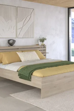 Meest Verkocht Tweepersoonsbed Tokio 180x200cm - eikdecor / wit