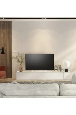 Koopje Tv-meubel Unique - 111x38x32 cm - Wit/gemelamineerde spaanplaat