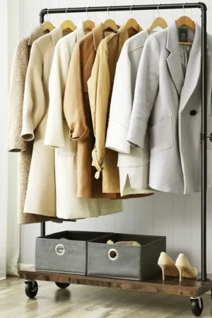 Betrouwbaar Kledingrek Allsop | 104,5 x 40 x 162 cm | Bruin-zwart