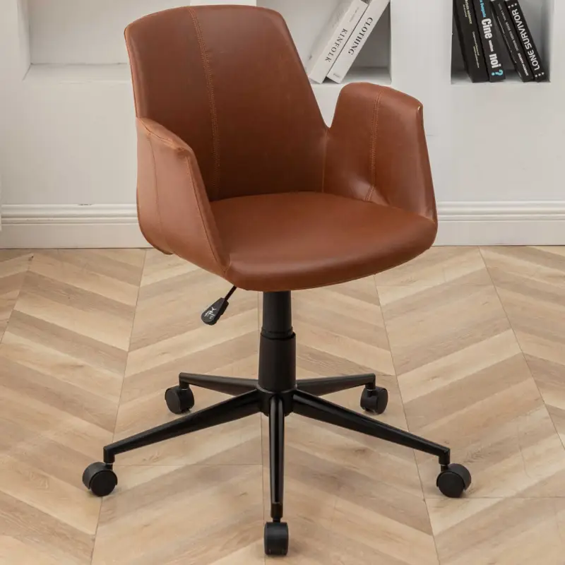 Bureaustoel Playtime - 64x65x81 cm - Bruin/ PU-kunstleer Dagaanbieding