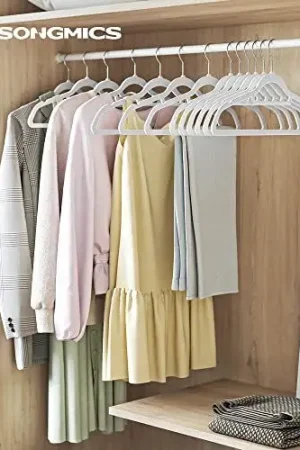 Fluwelen Kleerhangers 50-Pack - Antislip, Ultra Slank en Ruimtebesparend Lage Kosten