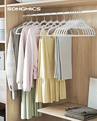 Fluwelen Kleerhangers 50-Pack - Antislip, Ultra Slank en Ruimtebesparend Lage Kosten