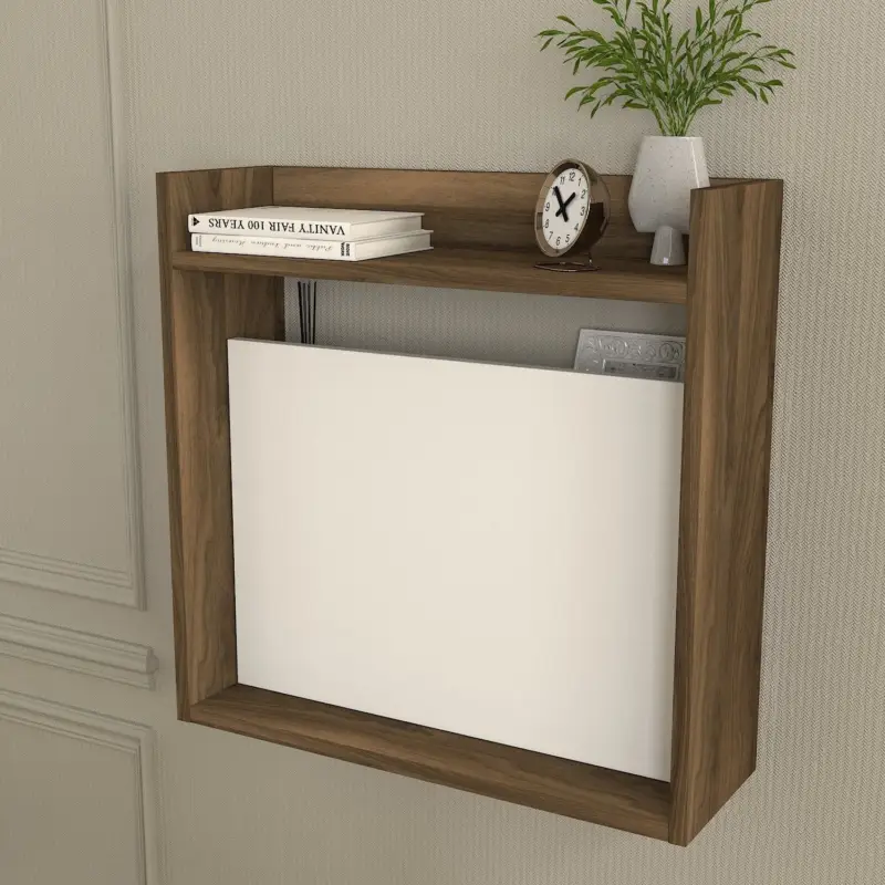 Express Levering Laptop Bureau | 100% MELAMINE | Wit, Walnoot