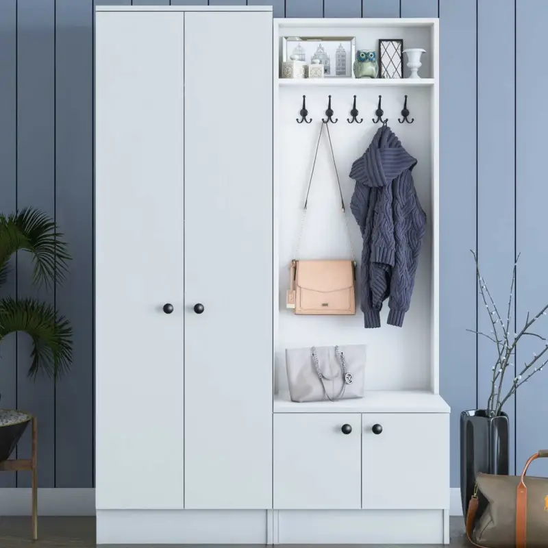 M11 Kapstok | 100% MELAMINE | Wit Direct Verzonden