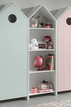 2 Kledingkasten + boekenkast Casami - muntgroen/wit/roze Bestel Nu