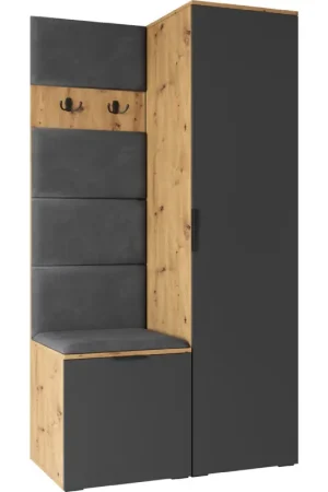 Dagaanbieding Garderobekast NELLI 1 artisan eiken / grijs links