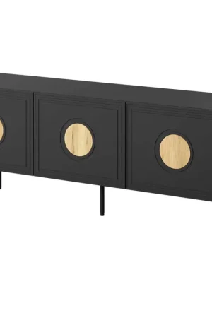 Dagaanbieding TV kast LAZZO 150 mat zwart / craft eiken