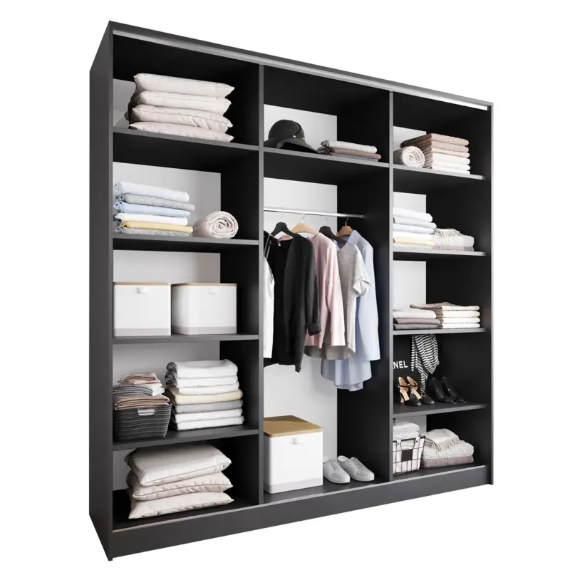 Open kast MERV K1 200 zwart Direct Verzonden