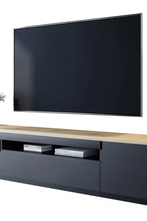 Beperkte Voorraad TV-meubel ENO 200 mat zwart / artisan eik