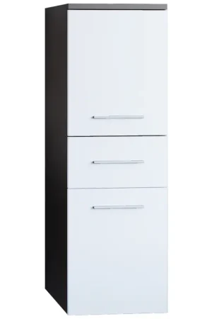 Beste Prijs Lage badkamerkast LUPO LP3 wengé / wit laminaat UITVERKOOP